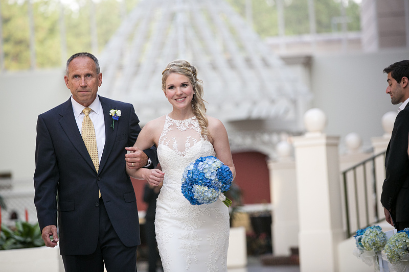 Bridal entrance photo wedding ceremony at Chateau Elan Winery and Resort