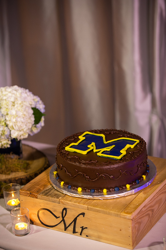 Groom cake with college logo