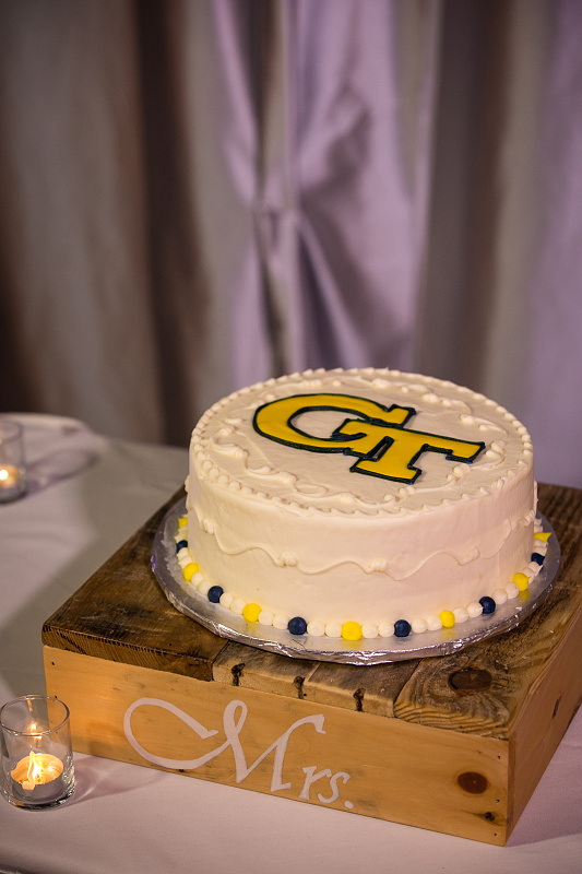 GA Tech wedding cake