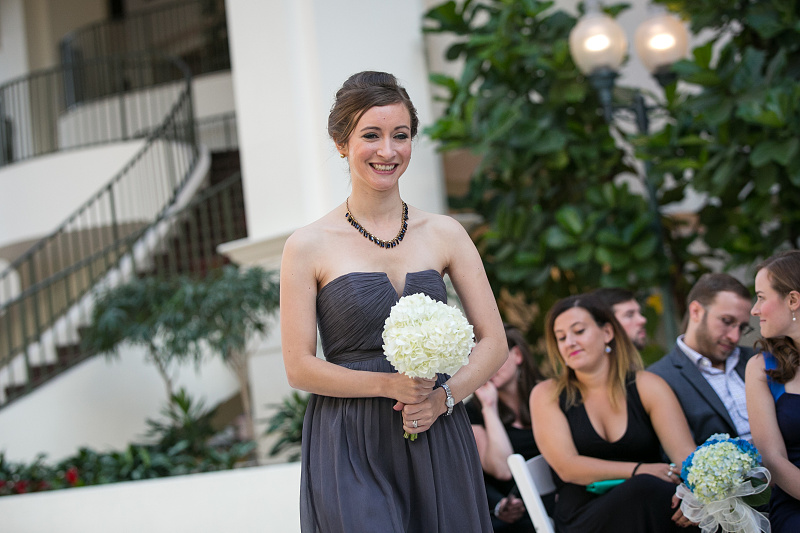 Wedding picture of bridesmaid at Chateau Elan Winery and Resort