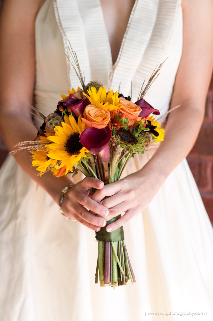 Fall bridal bouquet for outdoor Alpharetta wedding