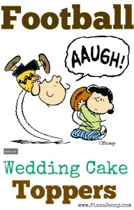 Football Wedding Cake Toppers