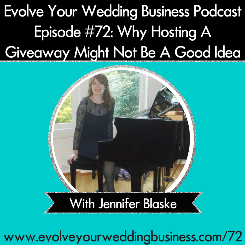 Evolve Your Wedding Business Podcast on Wedding Giveaway Contests