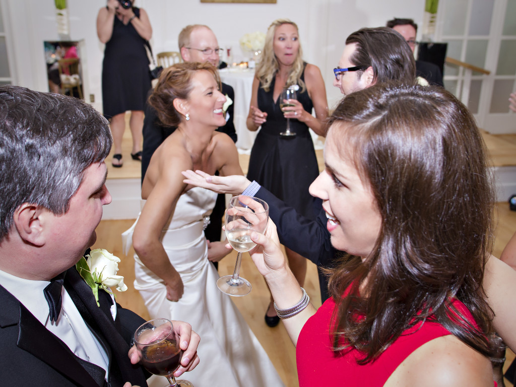 Fun wedding reception in Atlanta at Wimbish House on Peachtree Street