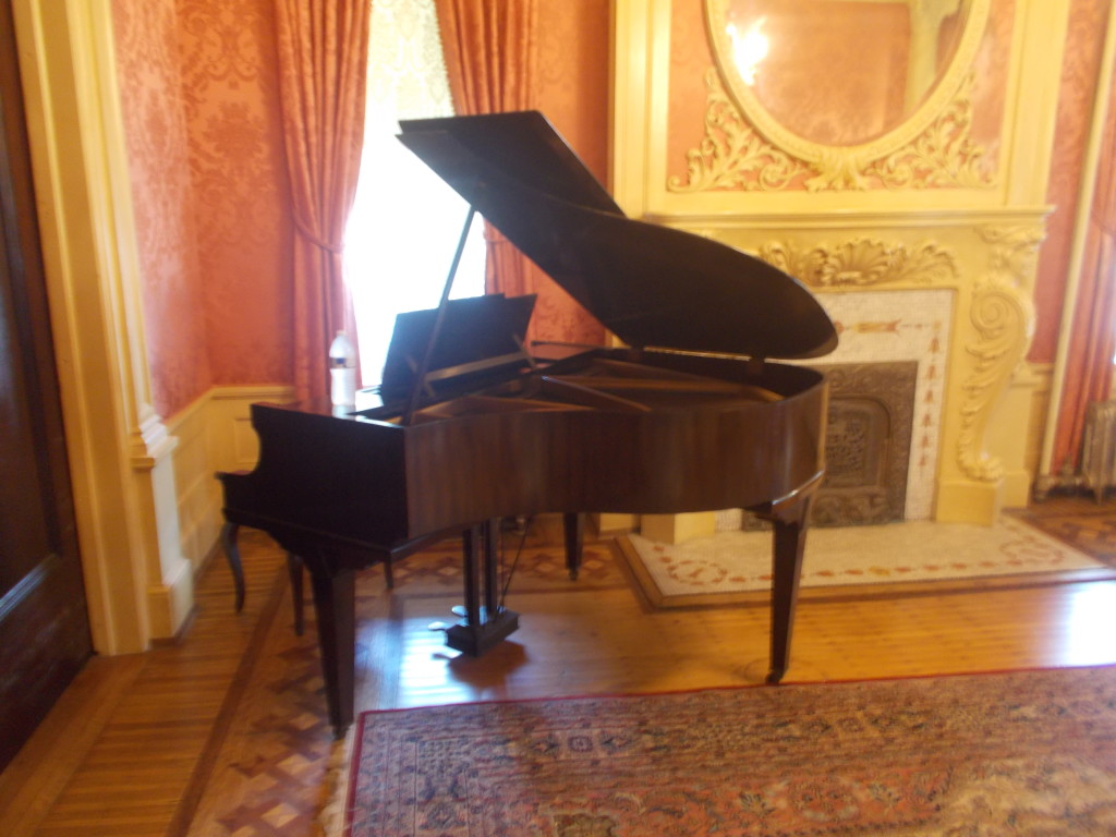 Baby grand Piano at wedding and event venue Rhodes Hall in midtown Atlanta