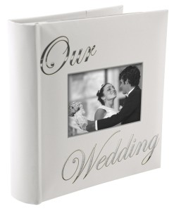 Silver and gold wedding photo album 4x6