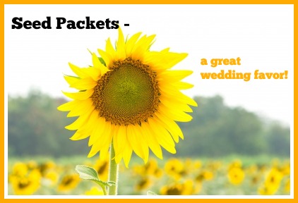 Wedding favour seed packets