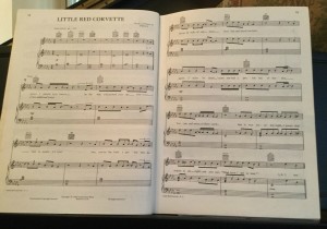 Piano sheet music to Little Red Corvette by Prince