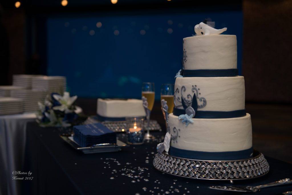 Wedding Cake Pêche Petite Boutique Bakery at Georgia Aquarium in Atlanta