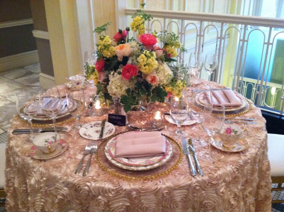 Chelsea Floral Centerpiece at Georgian Terrace wedding venue in midtown Atlanta