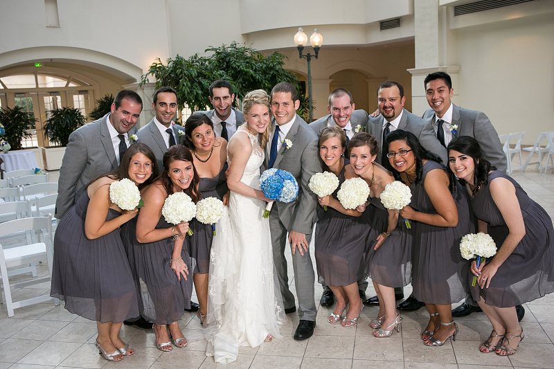 Photos of Bridal Party after wedding ceremony at Chateau Elan Winery and Resort