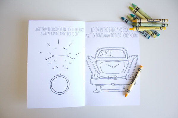 Printable wedding activity book for kids