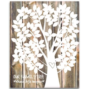 Wooden framed wedding guest book tree